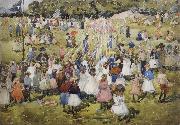 Maurice Prendergast May Day,Central Park Spain oil painting artist